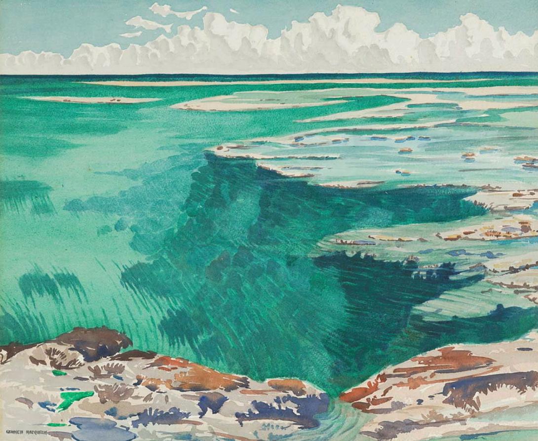 Artwork (Barrier Reef) this artwork made of Watercolour over pencil on paper