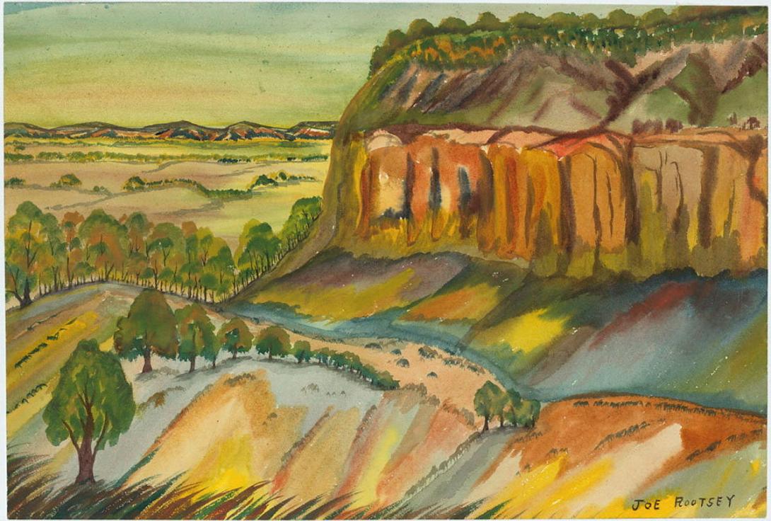 Artwork (Rainbow plateau) this artwork made of Watercolour on paper, created in 1959-01-01