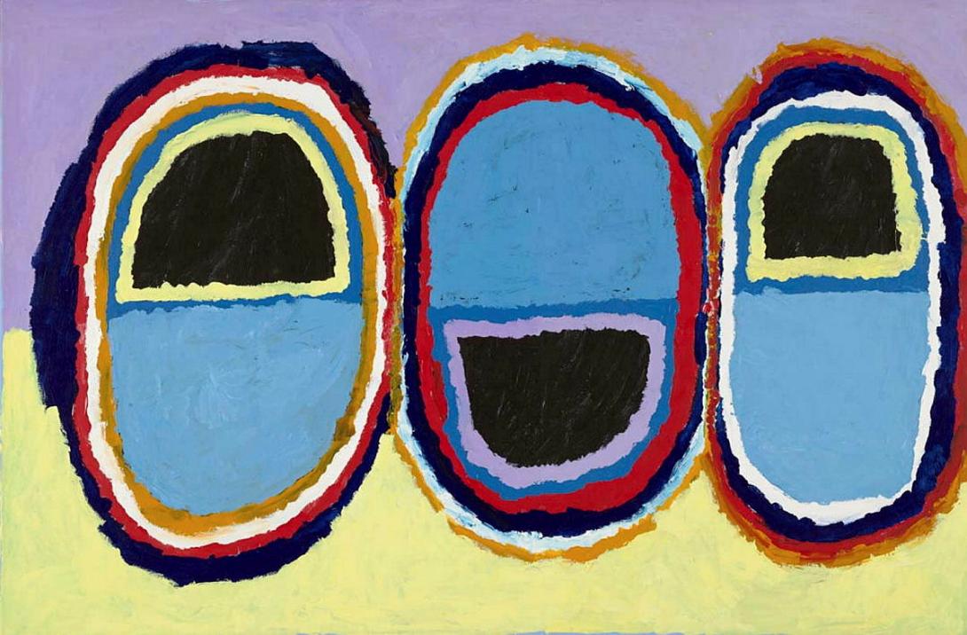 Artwork Ninjilki freshwater holes this artwork made of Synthetic polymer paint on canvas, created in 2005-01-01