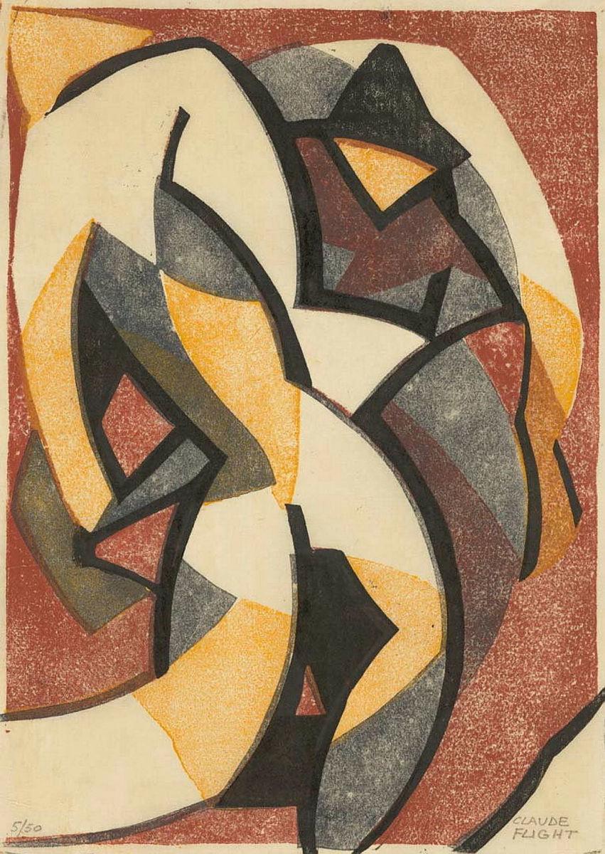 Artwork Love on Ice this artwork made of Colour linocut on japon paper