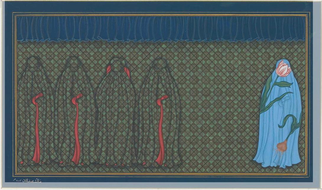 Artwork Exotic bodies this artwork made of Gouache on wasli paper, created in 2003-01-01