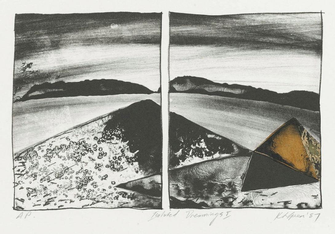 Artwork Isolated dreamings I this artwork made of Lithograph and chine collé on wove paper, created in 1987-01-01