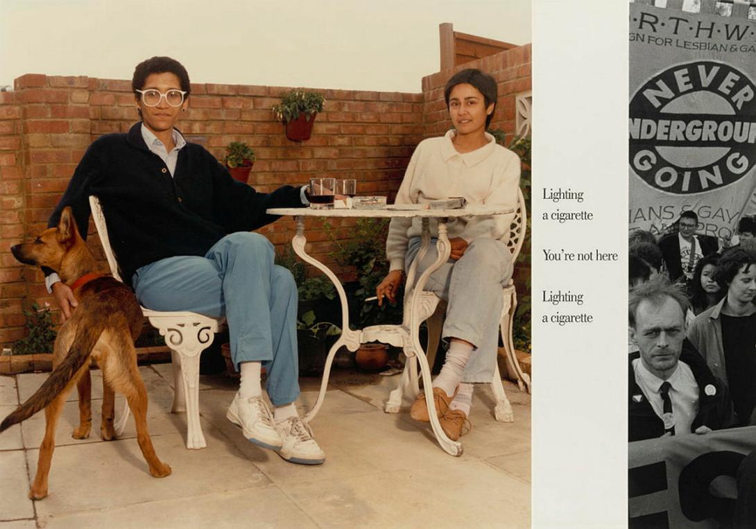 Artwork Untitled (from 'Pretended family relationships' series) this artwork made of Type C photograph, gelatin silver photograph and text on paper on card, created in 1987-01-01