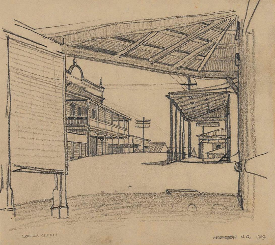 Artwork Herberton, North Queensland this artwork made of Pencil on paper, created in 1943-01-01