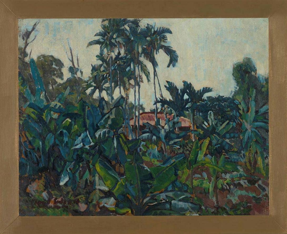 Artwork Evening, Timana this artwork made of Oil on panel, created in 1935-01-01
