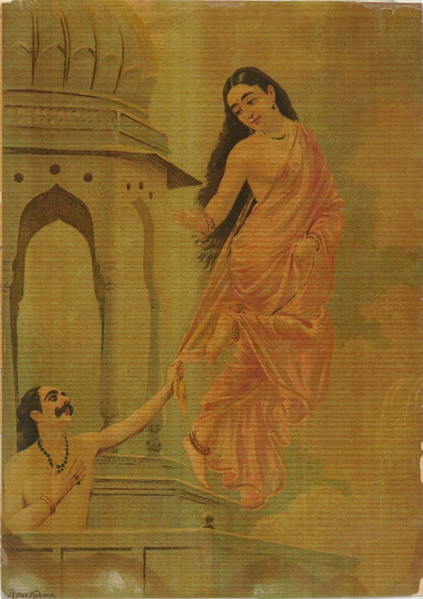 Artwork Urvashi Pururavas this artwork made of Chromolithograph, created in 1894-01-01