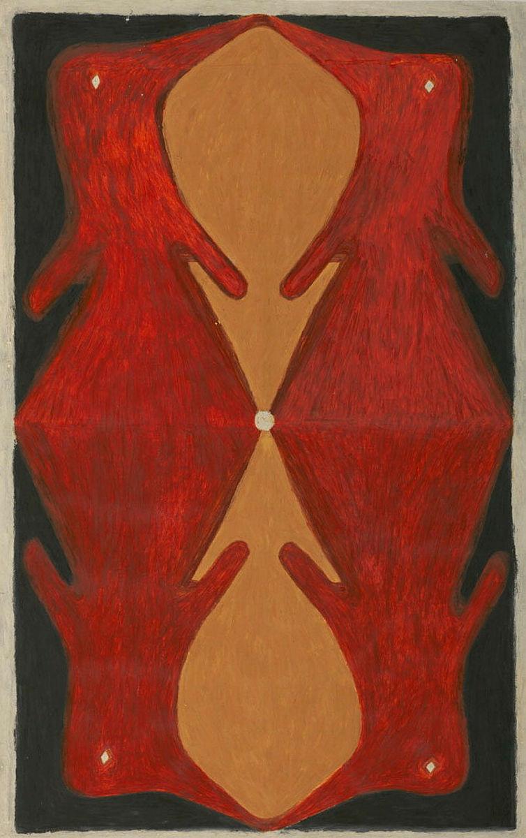 Artwork Kuman Nil Kap (from 'Garpa / Ground Paintings' series) this artwork made of Organic material on paper, created in 2023-01-01