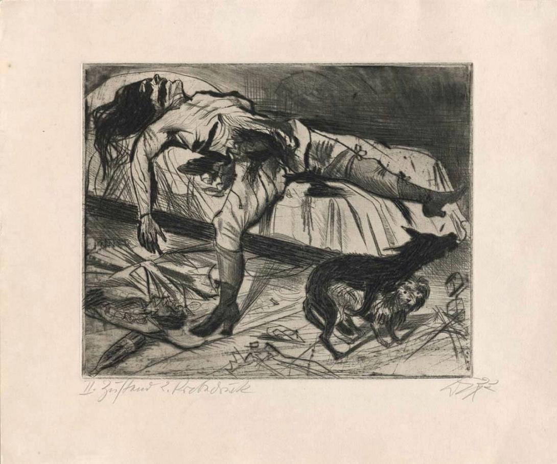 Artwork Lustmord (Lust murder) this artwork made of Drypoint on wove paper, created in 1922-01-01