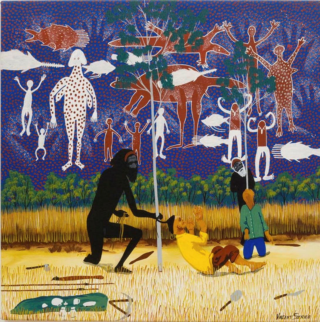 Artwork Cooktown gold miners I-IV this artwork made of Synthetic polymer paint on linen, created in 2007-01-01