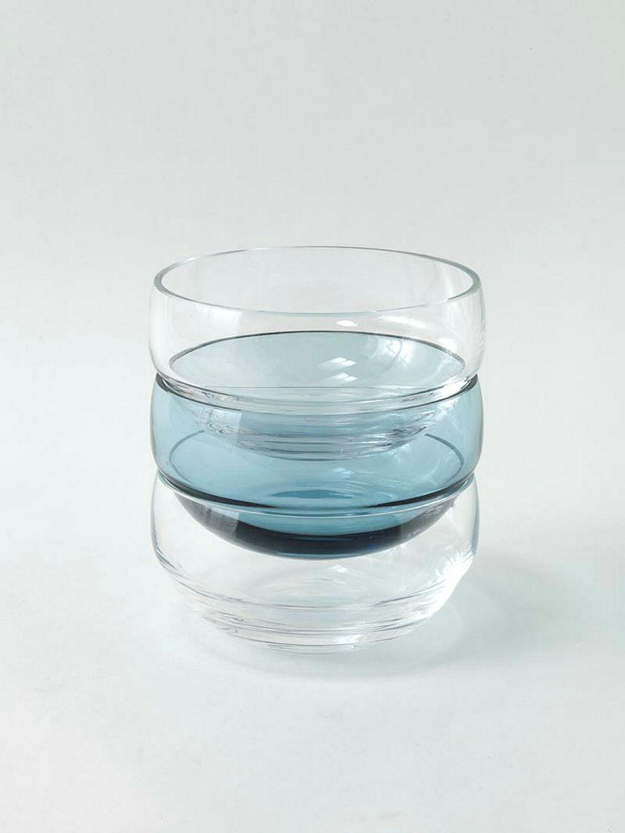 Artwork Caterpillar bowls this artwork made of Hot-worked clear and blue glass, created in 2009-01-01