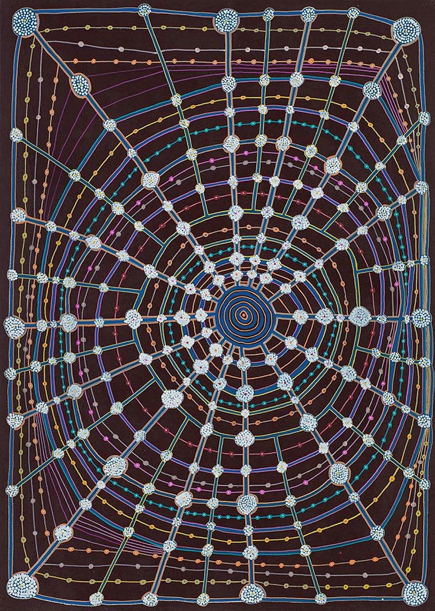 Artwork Tjinytjira this artwork made of Synthetic polymer paint on linen, created in 2006-01-01