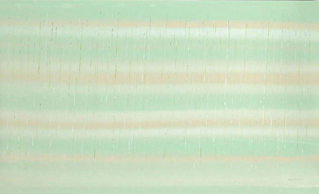 Artwork Shower rain gentle one this artwork made of Synthetic polymer paint on canvas, created in 2022-01-01