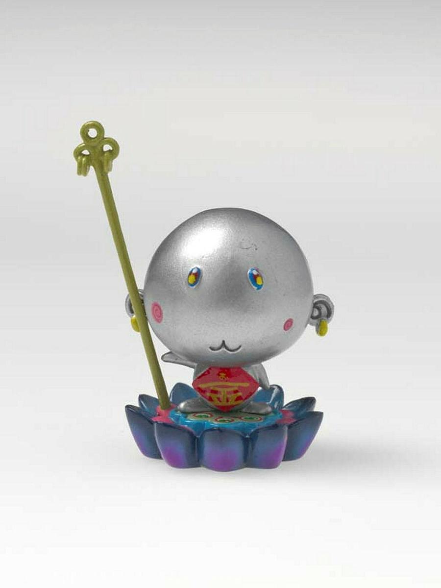 Artwork Machikado-kun / Heaven (from the 'SUPERFLAT MUSEUM' series by Takashi Murakami) this artwork made of Figurine (lacquer paint, PVC plastic, ABS plastic), pink cardboard box, leaflets, created in 2003-01-01