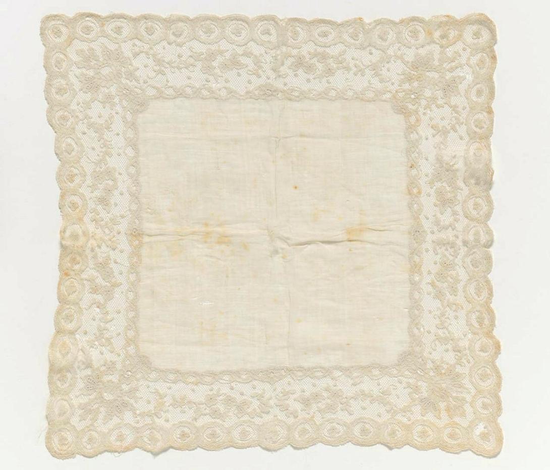 Artwork Handkerchief this artwork made of Embroidery on tulle, created in 1875-01-01