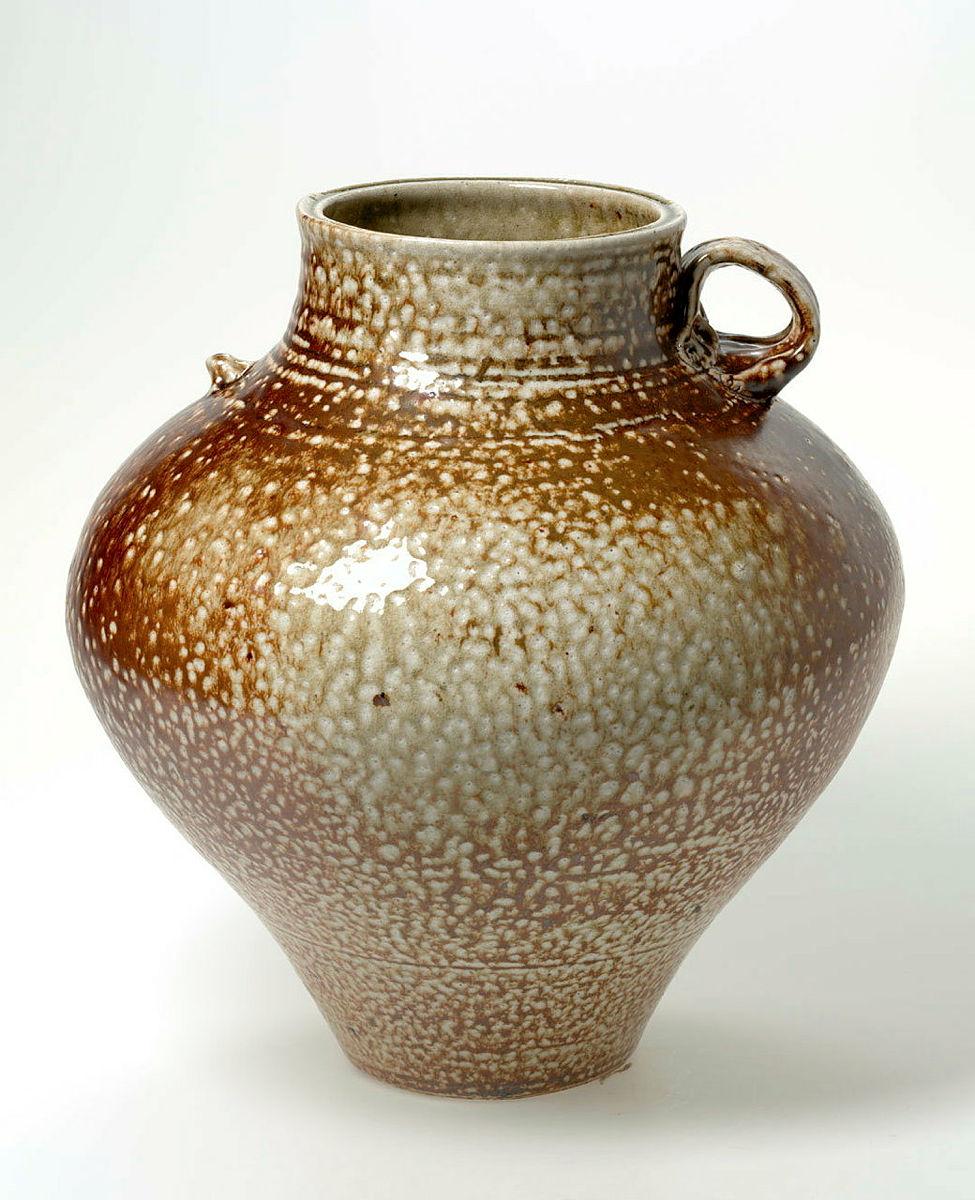 Artwork Jar this artwork made of Stoneware, thrown and salt glazed with ash glazed interior, created in 1980-01-01