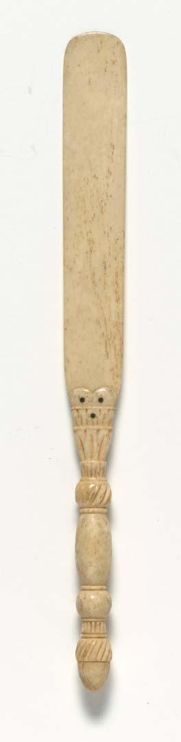 Artwork Paper knife this artwork made of Ivory, turned and carved with a corn finial, created in 1800-01-01